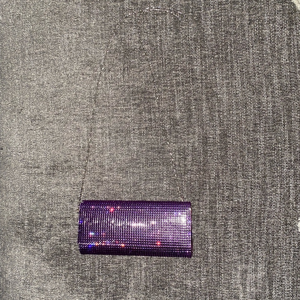 Shiny purple purse